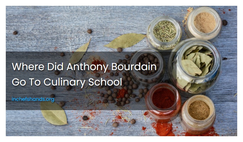 Where Did Anthony Bourdain Go To Culinary School